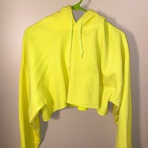 Neon Cropped Hoodie